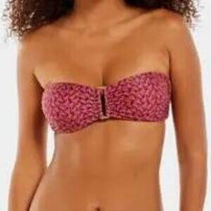 *NEW Vix Luri Plum Square Bandeau Bikini Top Size D-Cup (FLAW)